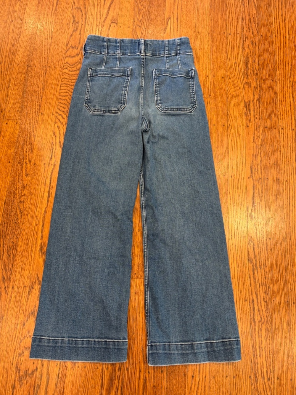 Anthro Maeve The Denim Colette Cropped Wide-Leg Jeans | Size 26 - Picture 6 of 8